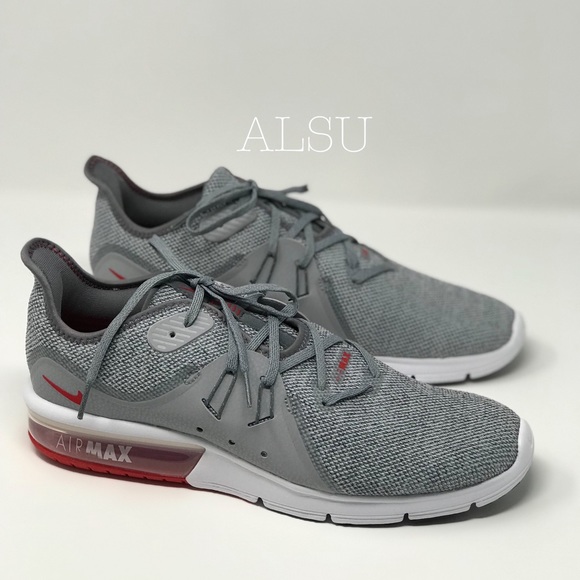 Nike Other - Nike Air Max Sequent 3 Cool Grey Red M AUTHENTIC